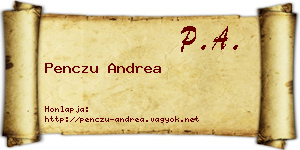 Penczu Andrea névjegykártya
